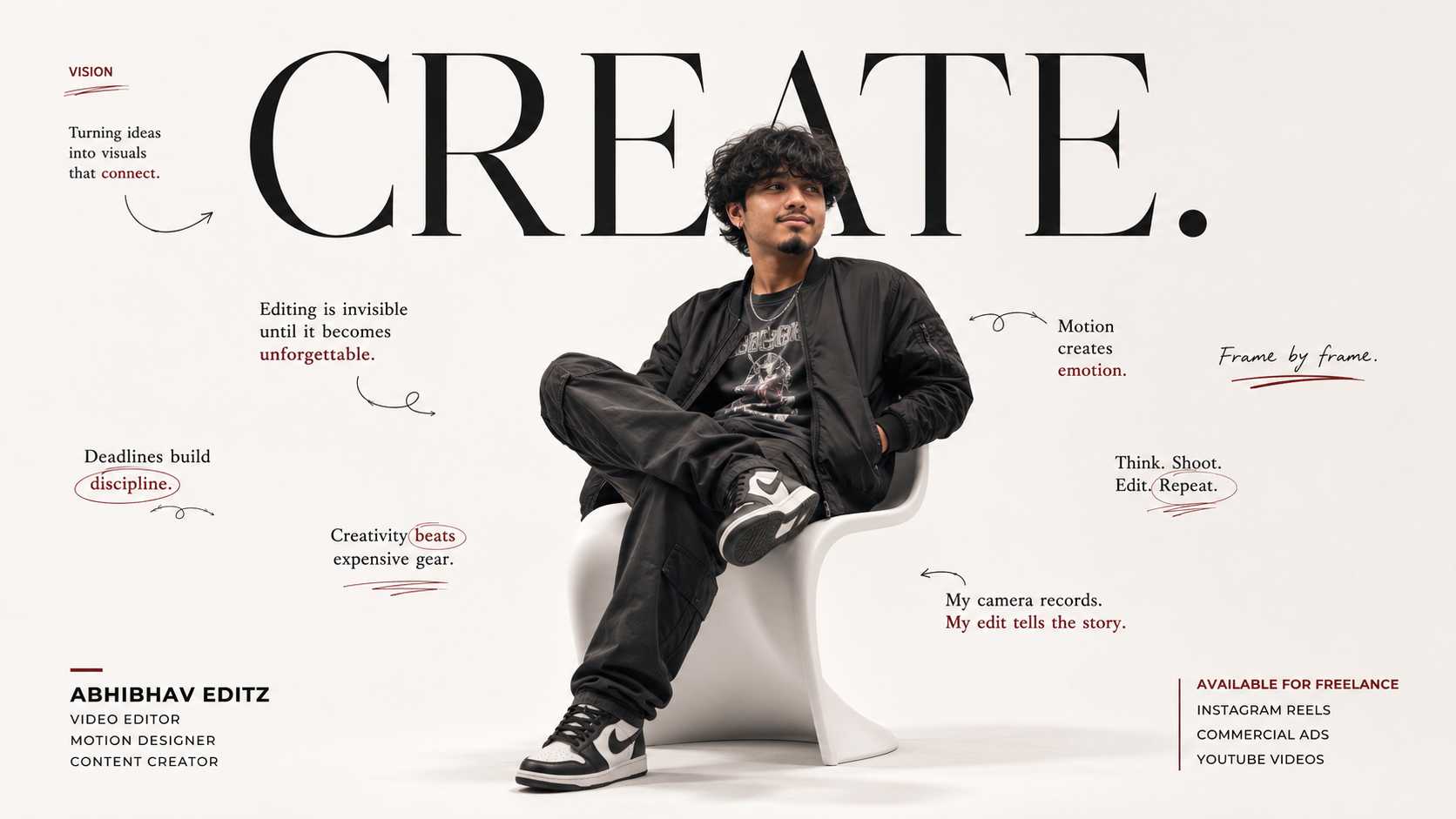 Clean typography presentation showing serif font layout and layout hierarchy